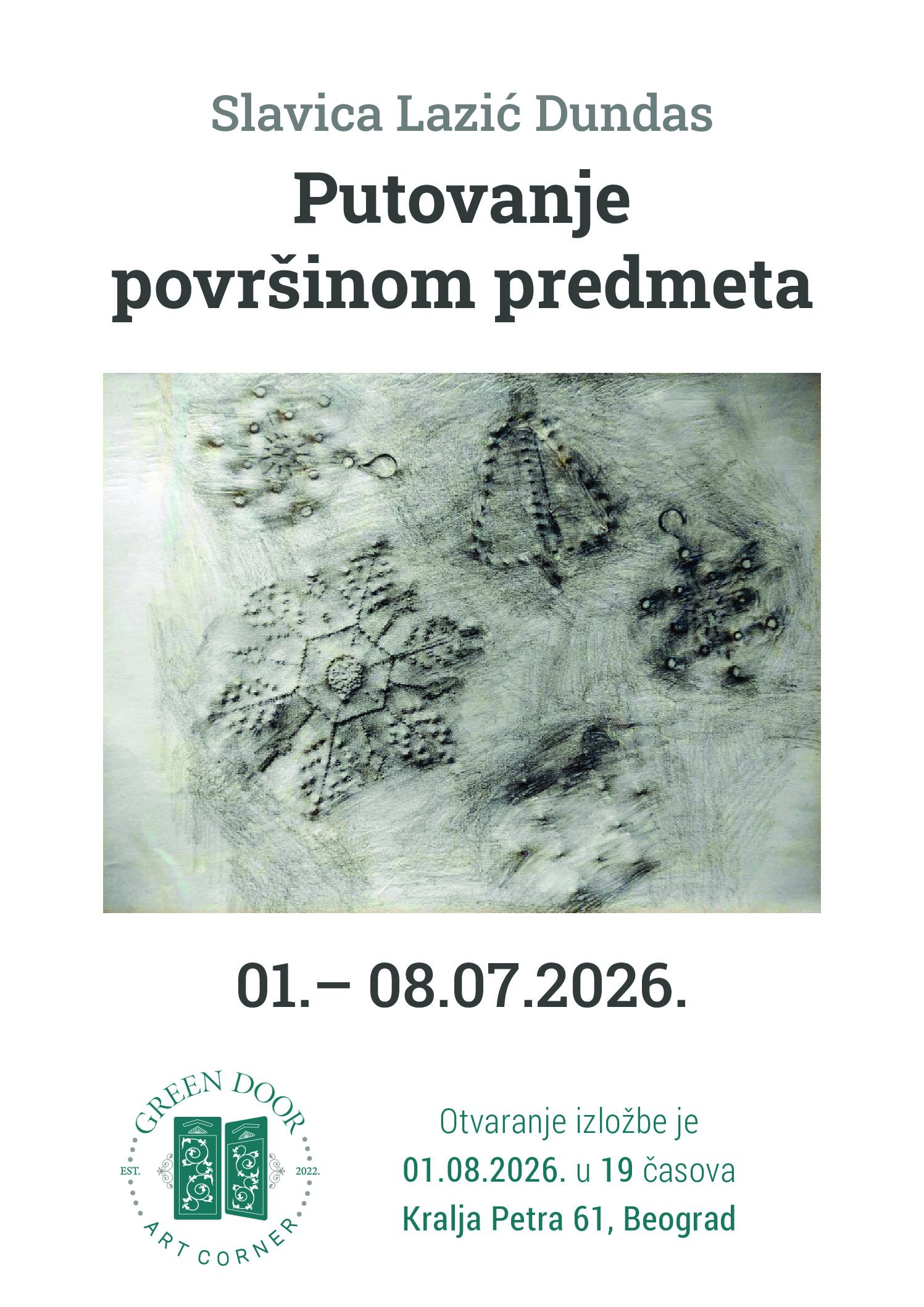 ”Putovanje površinom predmeta”- nova izložba u Green Door galeriji